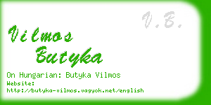 vilmos butyka business card